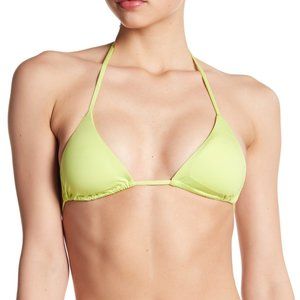 Vitamin A Gia Triangle Bikini Top Women's Size 6 Neon Green